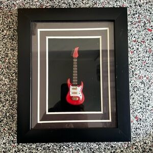 Shadow Box 6" Red Electric Guitar Framed